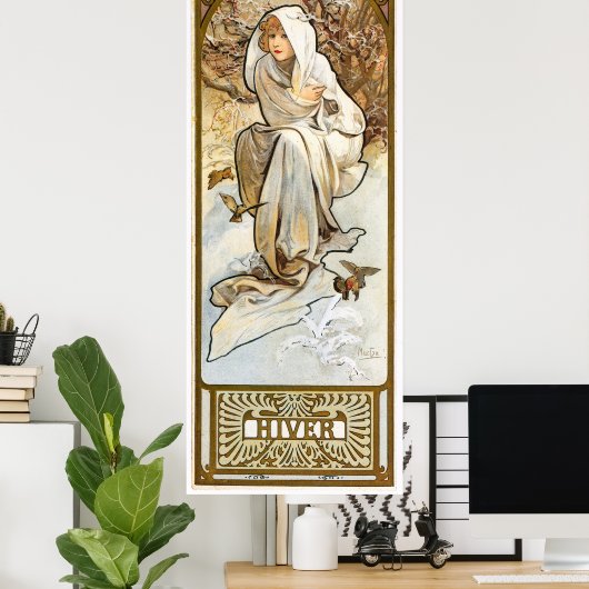 Poster Alphonse Mucha (Bureau à domicile)