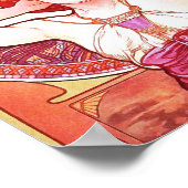 Poster Alphonse Mucha Améthyst Floral Vintage (Coin)