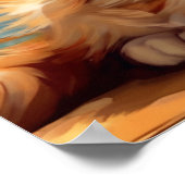 Poster Alphonse Mucha Art Nouveau Chat orange (Coin)