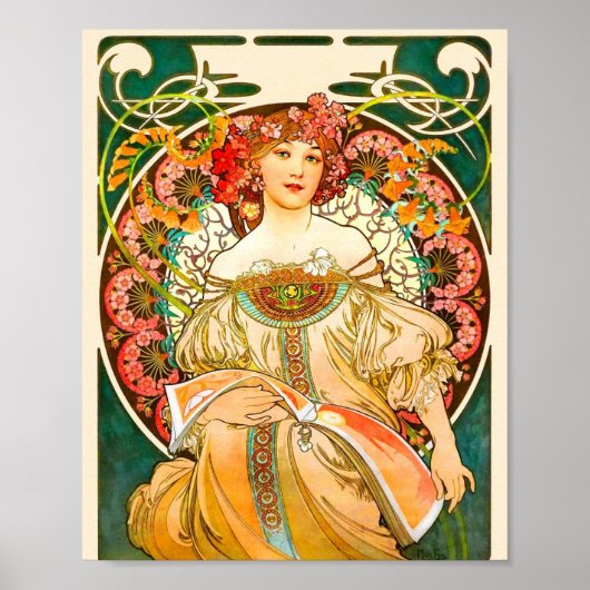 Poster Alphonse Mucha Art Nouveau Daydream (Devant)