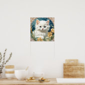 Poster Alphonse Mucha Art Nouveau Kitten (Cuisine)