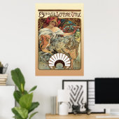 Poster Alphonse Mucha Biscuits Lefevre Utile (Bureau à domicile)