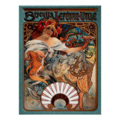 Poster Alphonse Mucha Biscuits Lefevre Utile Speckled De (Devant)