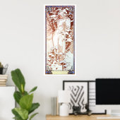 Poster Alphonse Mucha - Blanc d'hiver (Bureau à domicile)