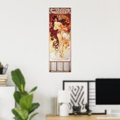 Poster Alphonse Mucha, Chocolat Mexicain 1896 (Bureau à domicile)
