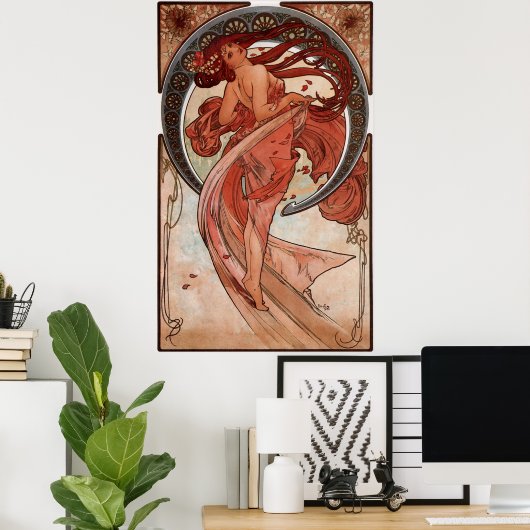 Poster Alphonse Mucha, Danse. (Bureau à domicile)