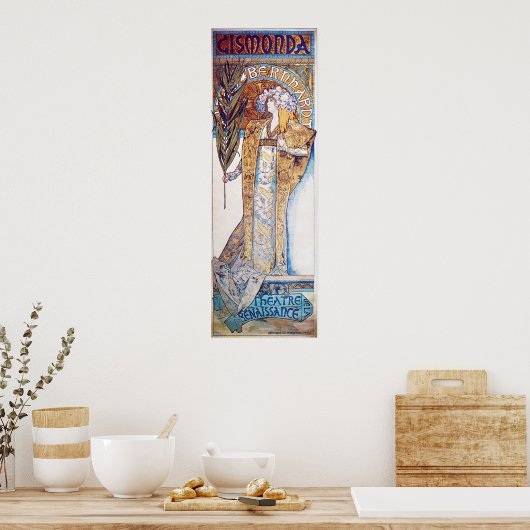 Poster Alphonse Mucha déesse (Cuisine)