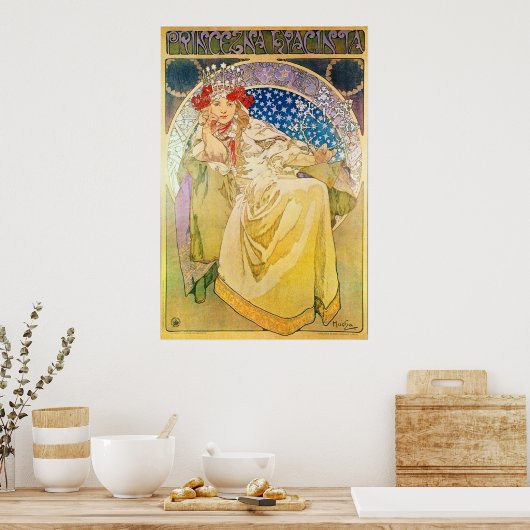 Poster Alphonse Mucha déesse (Cuisine)