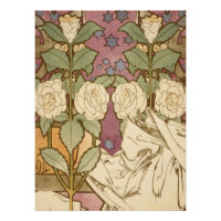 Alphonse Mucha Étoiles Élégantes Art Nouveau Camél