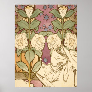 Poster Alphonse Mucha Étoiles Élégantes Art Nouveau Camél