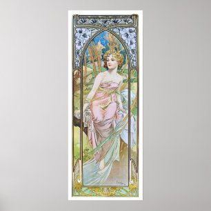Poster Alphonse Mucha. Eveil Du Matin