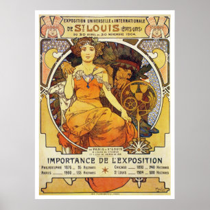 Poster Alphonse Mucha. Expo 1903 de St Louis