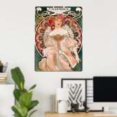 Poster Alphonse Mucha - F. Champenois Imprimeur-Editeu (Bureau à domicile)
