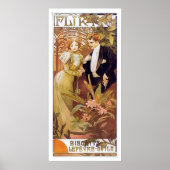 Poster Alphonse Mucha. Flirt   Biscuits Lefevre Utile (Devant)