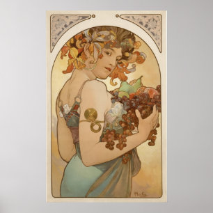 Poster Alphonse Mucha - Fruit - Print