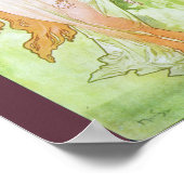 Poster Alphonse Mucha Girl In Garden Art Nouveau Imprimer (Coin)