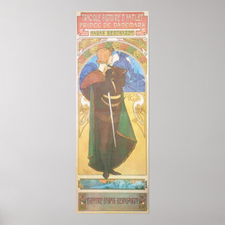 Poster Alphonse Mucha. Hamlet, 1899