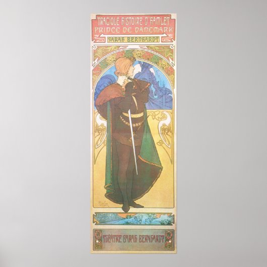 Poster Alphonse Mucha. Hamlet, 1899 (Devant)