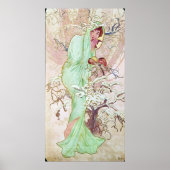 Poster Alphonse Mucha Hiver, 1896 (Devant)