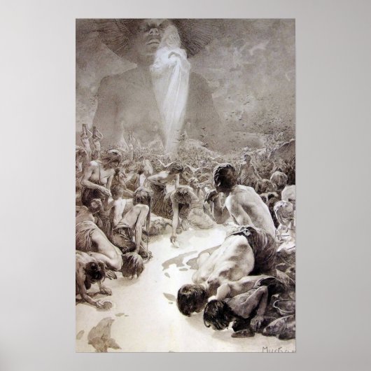 Poster Alphonse Mucha - Illustration de Le Pater (Devant)