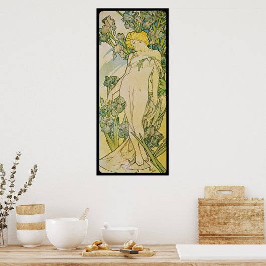Poster Alphonse Mucha Iris (Cuisine)