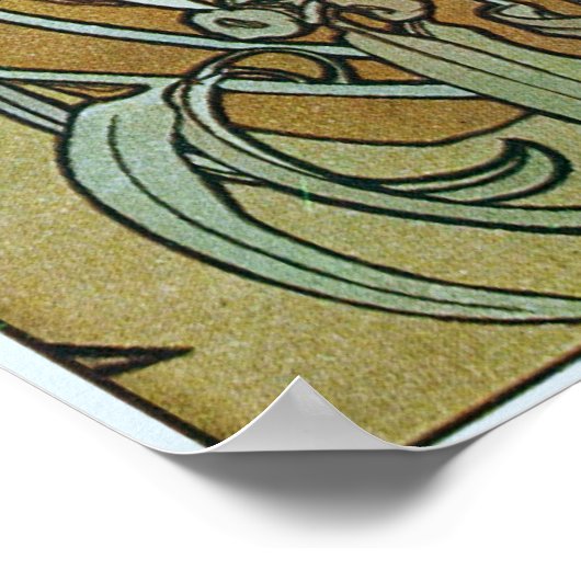 Poster Alphonse Mucha.L 'Emeraude/Emerald, 1900 (Coin)