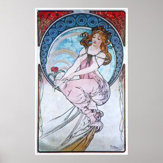 Poster Alphonse Mucha. La Peinture/Peinture, 1898