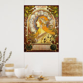 Poster Alphonse Mucha La Plume (Cuisine)