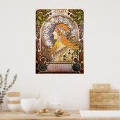 Poster Alphonse Mucha. La Plume/Zodiac, 1896. (Cuisine)