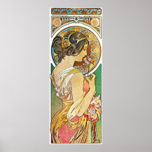 Poster Alphonse Mucha. La Primevere/Polyanthus, 1899 (Devant)