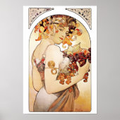 Poster Alphonse Mucha Lady Au Fruit (Devant)