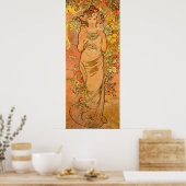 Poster Alphonse Mucha L'affiche Rose (Cuisine)