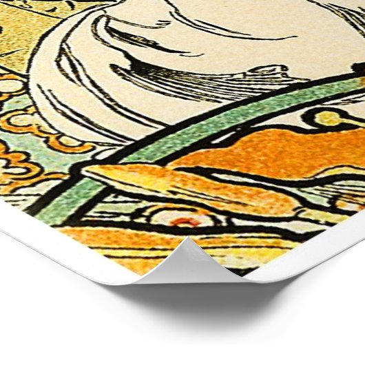 Poster Alphonse Mucha : Langue des Fleurs (Coin)