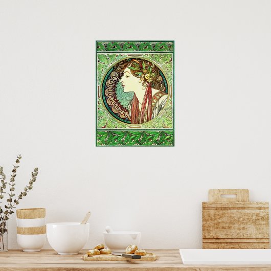Poster Alphonse Mucha Laurel (Cuisine)