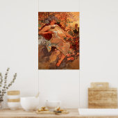 Poster Alphonse Mucha - L'Automne - Les Saisons (Cuisine)