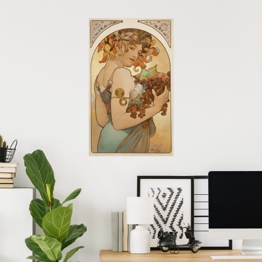 Poster Alphonse Mucha: Le Fruit/Fruit (Bureau à domicile)