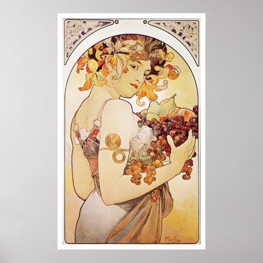 Poster Alphonse Mucha. Le Fruit/Fruit, c.1897 (Devant)
