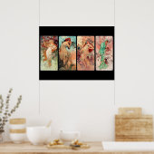 Poster Alphonse Mucha, Les Quatre Saisons (1896) (Cuisine)