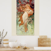 Poster Alphonse Mucha, Les Saisons (1896) Printemps (Cuisine)