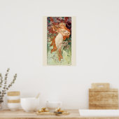 Poster Alphonse Mucha, Les Saisons (1896) Printemps (Cuisine)