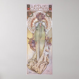 Poster Alphonse Mucha. Leslie Carter, 1908