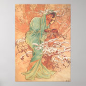 Poster Alphonse Mucha - L'Hiver - Les Saisons (Devant)