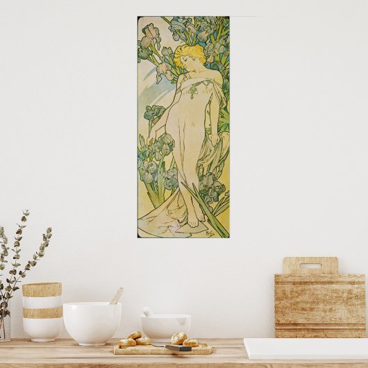 Poster Alphonse Mucha. L'Iris/Iris, 1897 (Cuisine)