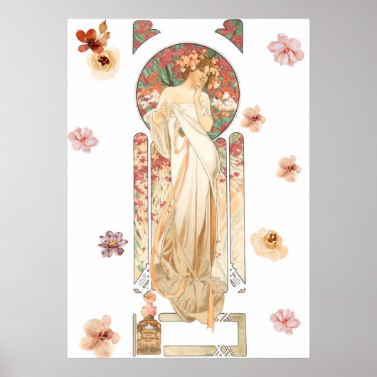 Poster Alphonse Mucha - Lithographie de l'essence de Sylv (Devant)