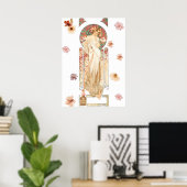 Poster Alphonse Mucha - Lithographie de l'essence de Sylv (Bureau à domicile)