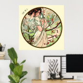 Poster Alphonse Mucha Mois De Mai (Bureau à domicile)