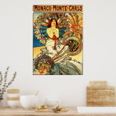 Poster Alphonse Mucha - Monaco Monte Carlo (Cuisine)