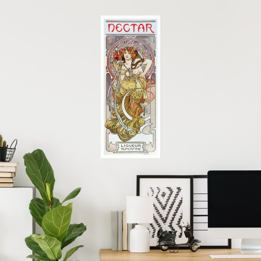 Poster Alphonse Mucha. Nectar, 1899 (Bureau à domicile)
