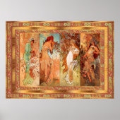 Poster Alphonse Mucha Panel Art Nouveau (Voorkant)