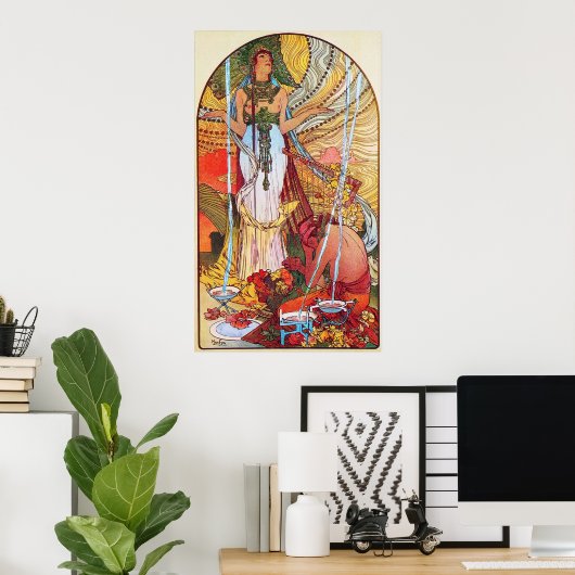 Poster Alphonse Mucha Peacock (Bureau à domicile)